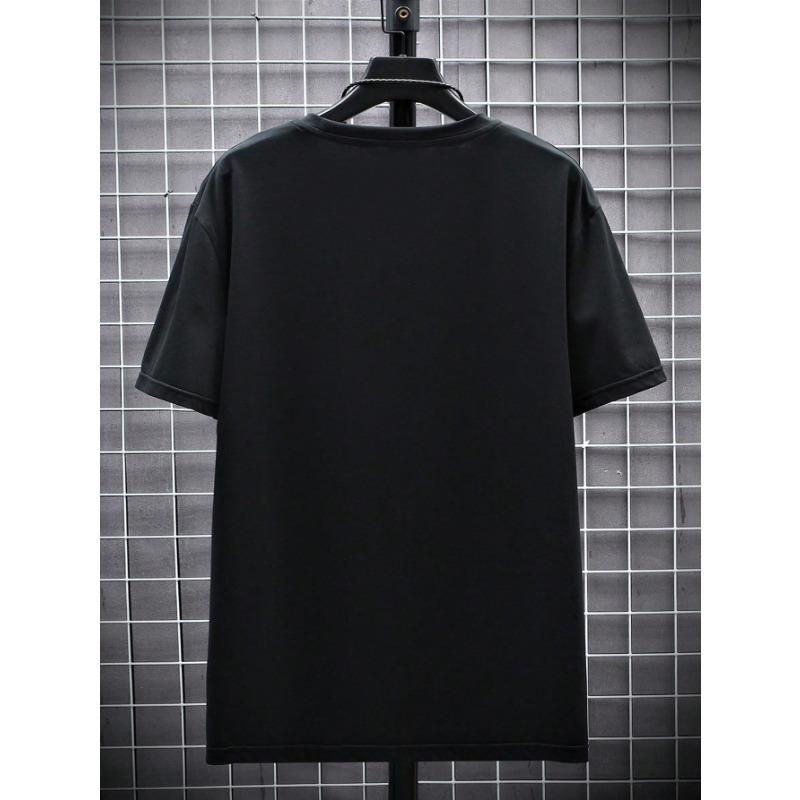 Men's Fashion Racing Style English Print Casual T-Shirt,Graphic Tee