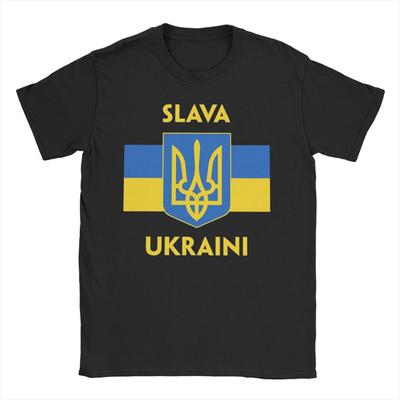 SLAVA UKRAINI DRIETAND Heren Dames T-shirts EER AAN OEKRAÏNE STEUN OEKRAÏNE PROTEST T-shirts 100% Katoen Originele Kleding
