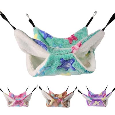 Pet Sugar Glider Hamster Double-layer Hammock Hanging Squirrel Sleeping Bag