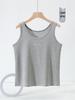 Plus Size Women's Korean Style Cotton Camisole Tank Top - Sleeveless Solid Color for Spring/Summer