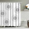Sunflower Print Shower Curtain Waterproof Bath Decor Decoration For Home Bathroom White Black Sunflower Flower Design Wall Hangi