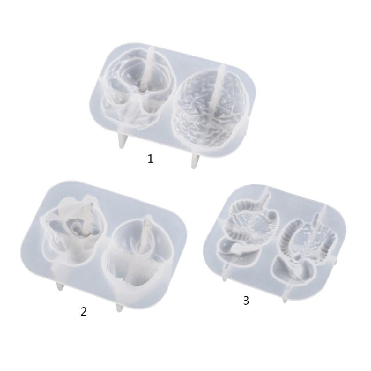 Halloween Stampo in Silicone Organo Cuore Umano 3D Strumento per Decorare Torte Sapone Candela