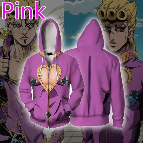 Japan Anime JoJo's Bizarre Adventure 3D Print Dragkedja Huvtröjor Cosplay Mode Huvtröjor Jacka