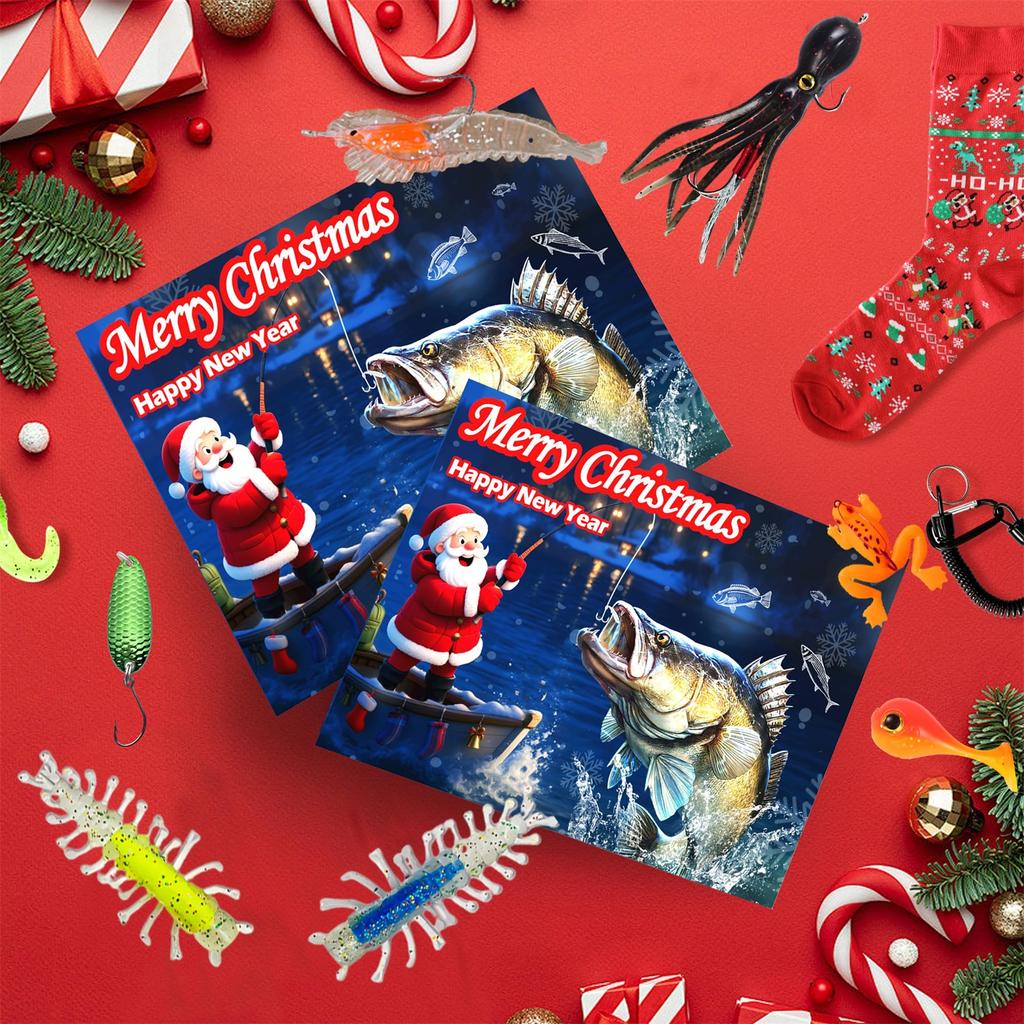 3D 24pc Advent Calendar Fishing Christmas Countdown, Fishing Tackle Advent Calendar For FishAdult Men Teen Boys, Xmas Surprise Gift