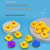 Adorable Yellow Duck Bath and Squeak Silicone Toys for Infants and Toddlers