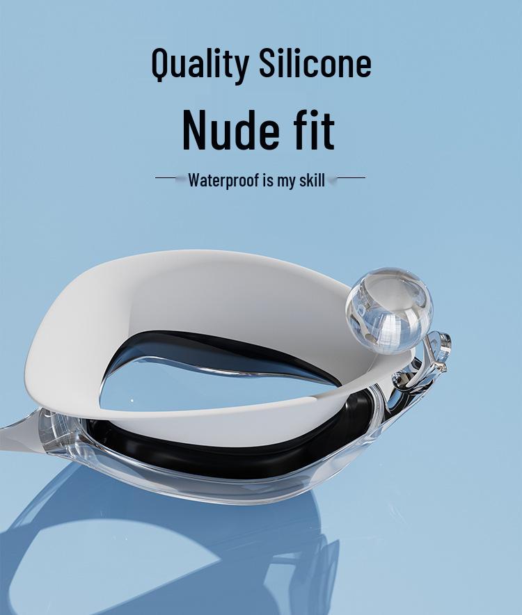 Unisex Silicone Waterproof HD Swim Goggles Set for Competitive Swimming