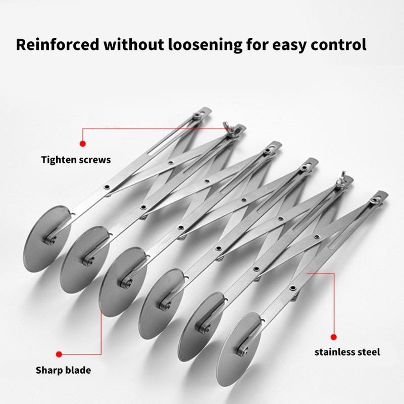 Pizzaschneider mit Rad-Designs Ergonomischer Edelstahl-Pizzaschneider Radschneider für schnelles Schneiden
