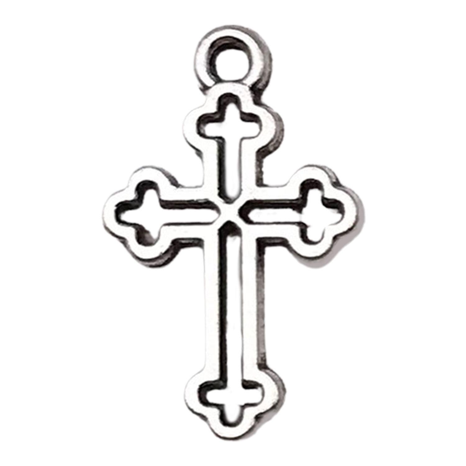 

Винтажный серебряный крест-подвеска для изготовления ювелирных изделий