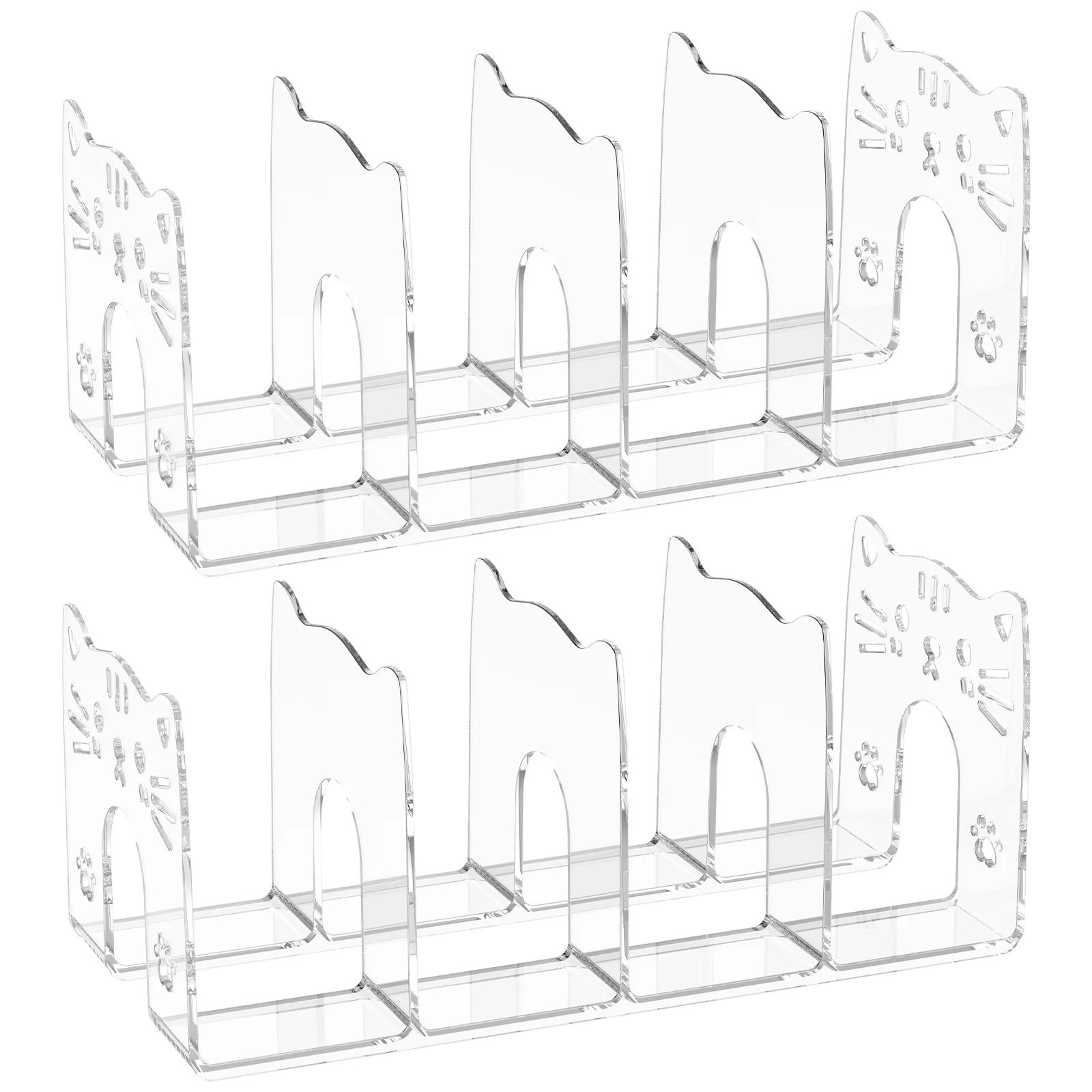 

2 шт. Акриловая стойка для хранения детской обуви 4 отделения Прозрачный органайзер для детской обуви Полка Экономия места
