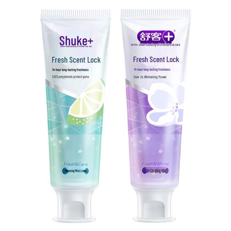 

Saky Lock Fragrance Fresh Breath & Whitening Toothpaste - Lime & Jasmine Tea Duo Pack