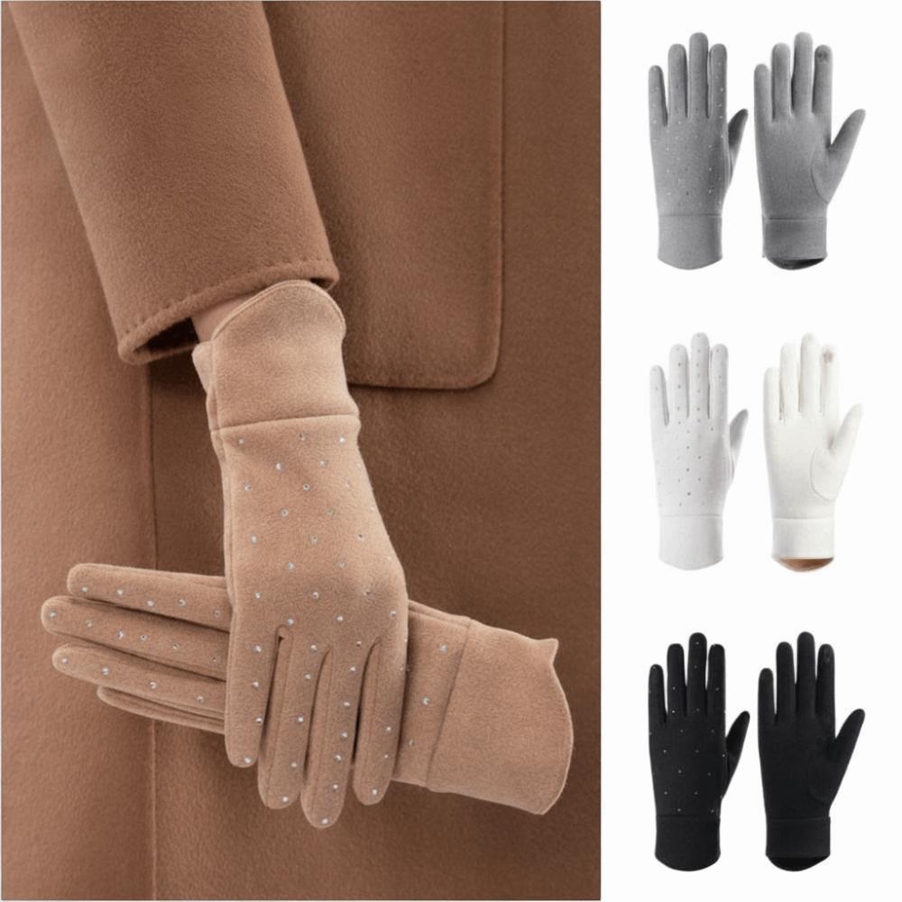 Fleece Lined Winter Gloves Touchscreen Women's Gloves Fashion Cycling Gloves Winter