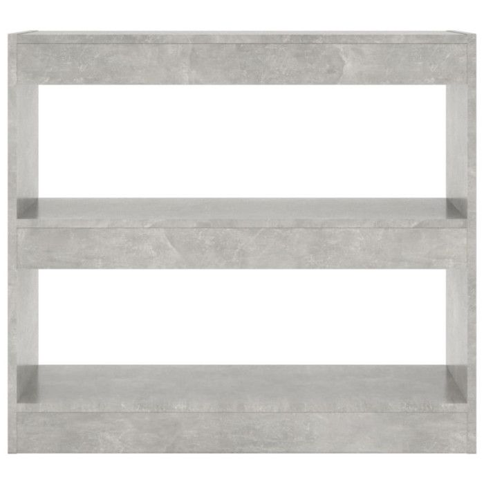 VidaXL Bookcase-Room Divider Concrete Grey 80x30x72 Cm