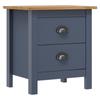 Day and Night - Day and Night Hill Bedside Table Solid Gray Pine Wood 46x35x49.5 Cm