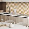 PVC Vinyl Tile Set Geometric Triangle Pattern 10x40x20 cm