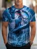 Men's Retro 3D Graphic Print T-Shirt - Perfect for Daily Wear and Vacation
