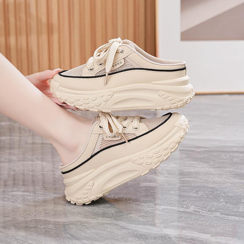New summer baotou half slippers ins sandals platform shoes XYT