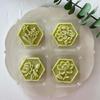 Hand-Pressure Moon Cake Mold Cookie Stamps Hexagon Moon Cake Maker Easy To Use