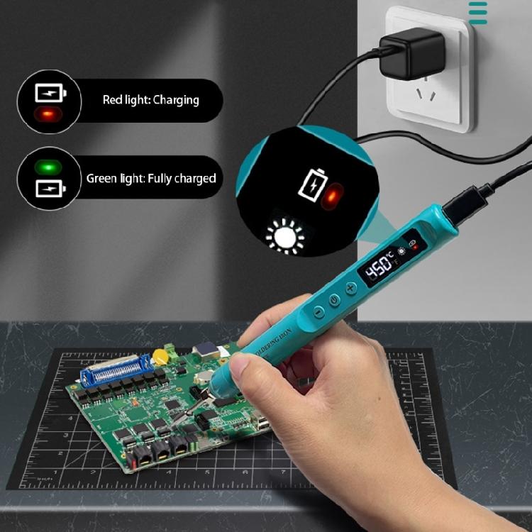 USB Intelligent Electric Soldering Iron 200-450℃ Rapid Heating Soldering Pen Digital Display Carrying Case Adjustable