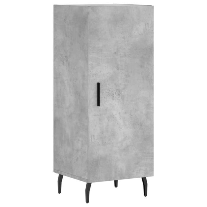 VidaXL Buffet Gris béton 34,5x34x90 cm Bois d'ingénierie 828560