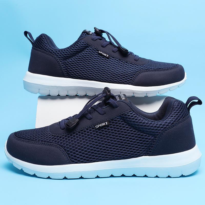 

New men s shoes mesh outdoor breathable sports casual shoes fashion fly-woven running shoes men s 45 синий