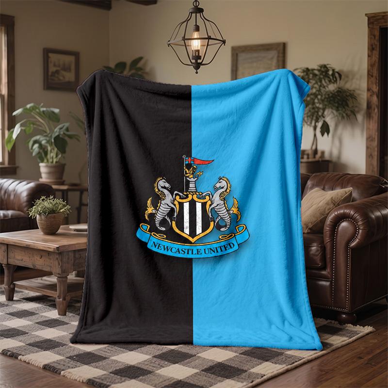 Coperta in Flanella con Stampa del Newcastle United Calcio Morbida Calda Coperta da Divano Letto per Casa Ufficio Camera da Letto