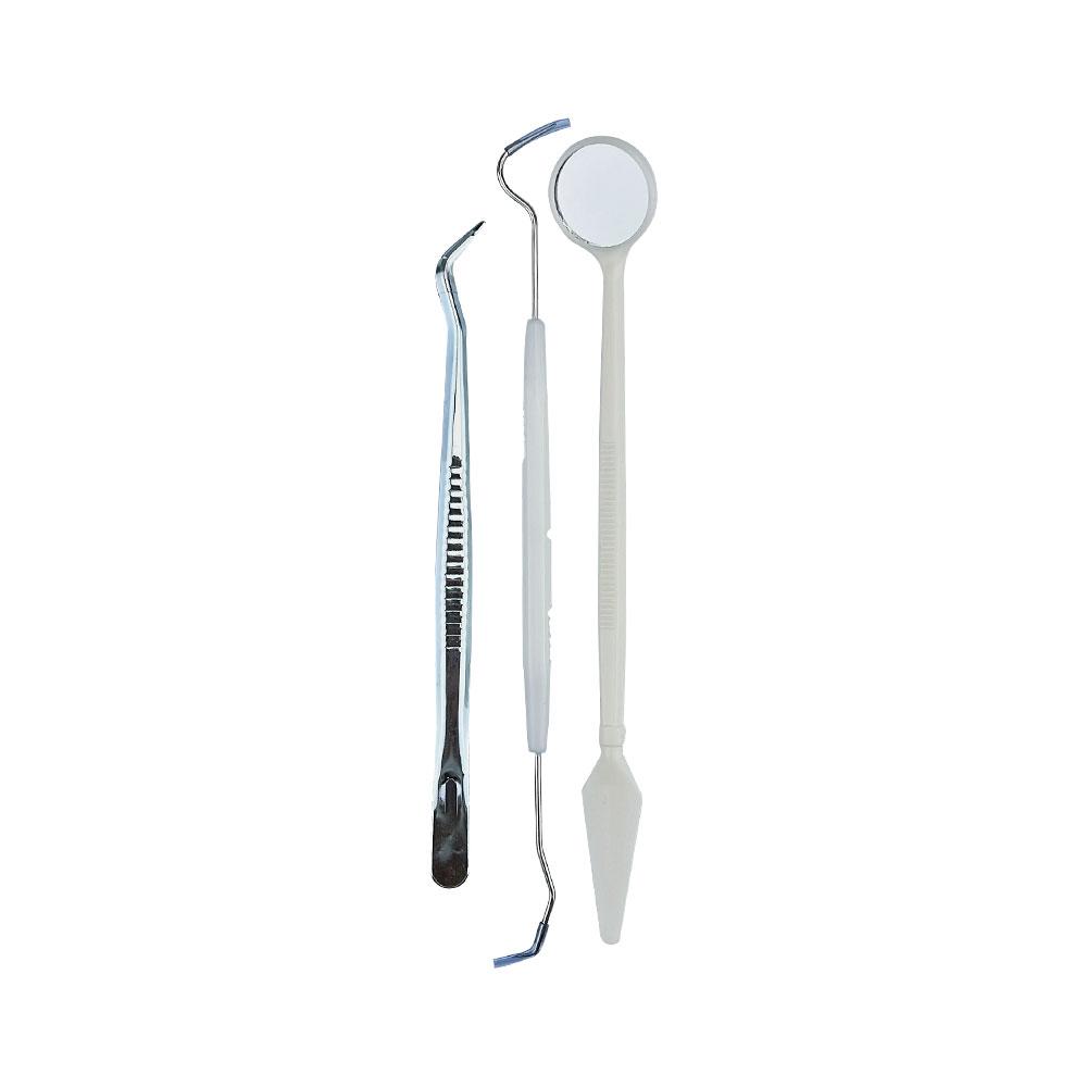 3 Teile/satz Dental Tool Kit Edelstahl Instrument Zahnarzt Kit Mund Spiegel Sonde Haken Pick Pinzette Set Dentista Oral Care Kit