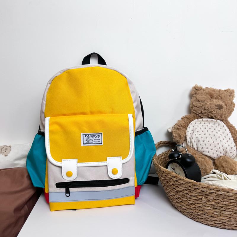 Stylish Korean Version Ins Children's Backpack With Colorful Letter Design For Kids Aged 3 To 5 Years