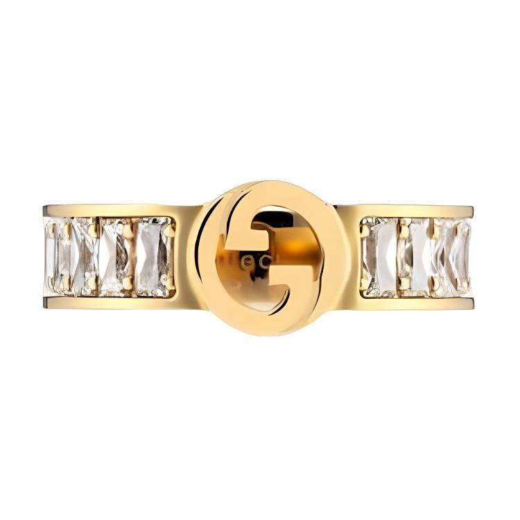 Gucci Blondie plats kristāla gredzens 837231-JAAHV-8062
