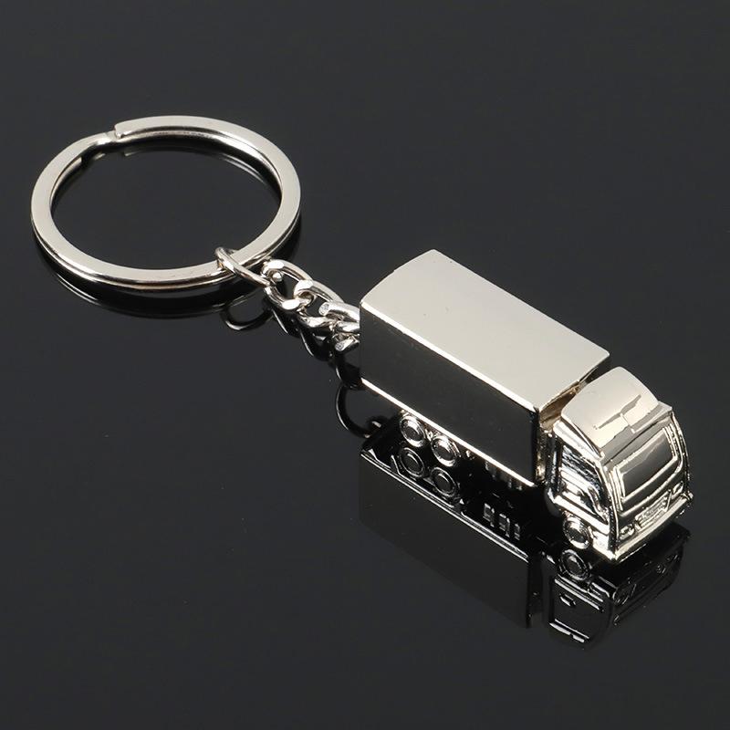 Llaveros Creativos de Camión Tridimensionales Anillo de Metal Simple Colgante Accesorios Exquisitos para Decoración de Mochilas Regalos