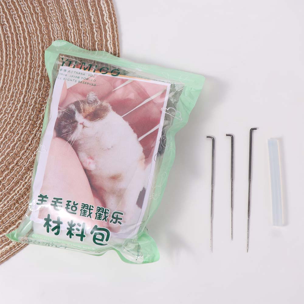 ערכה לא ארוגה לשיפוד צמר חתולים, חומרים ליצירה ידנית, תיק חומרים ל-DIY, פרויקט ידני