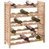 VidaXL Casier à bouteilles pour 25 bouteilles Bois de noyer 63x25x73cm 247101