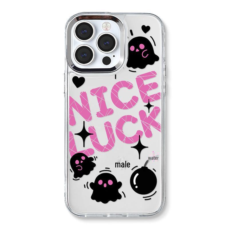 

Zhitai iPhone 14 Chain Case: Compatible with iPhone 11, 13, and 15 Promax; Cartoon Design & Three-in-One Mirror. iPhone 15
