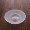 Clear Matte Glass Soap Dish Round Glass Keep Soap Bars Dry Transparent Glass Soap Box Extend Soap Life Creative Soap Holder