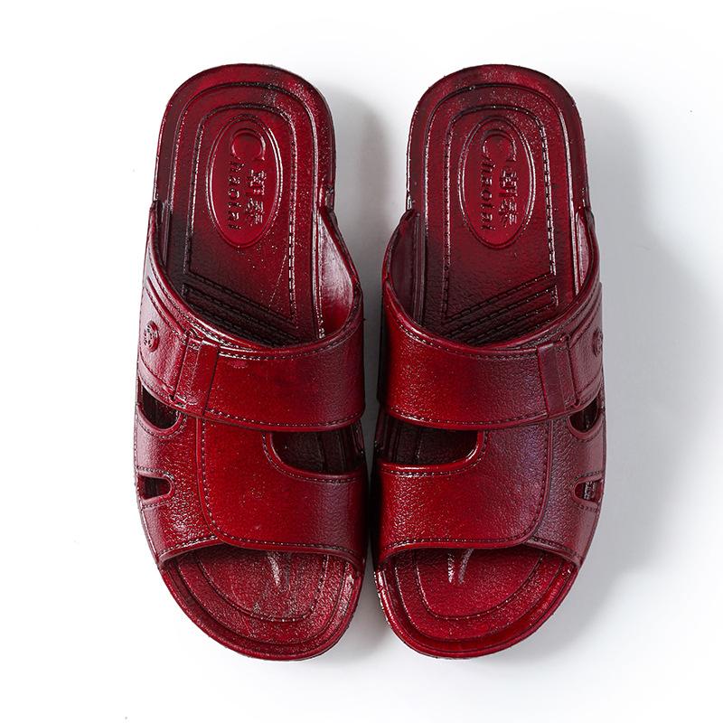 

Модные мужские шлепанцы с открытым носком в корейском стиле из ПВХ, красные, удобные, модные, пляжные сандалии 44