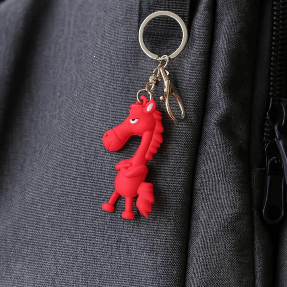 Simulation Horse Keychain Cold-Hearted Black Horse Bag Ornament Lucky Horse Mascot  Party Favors