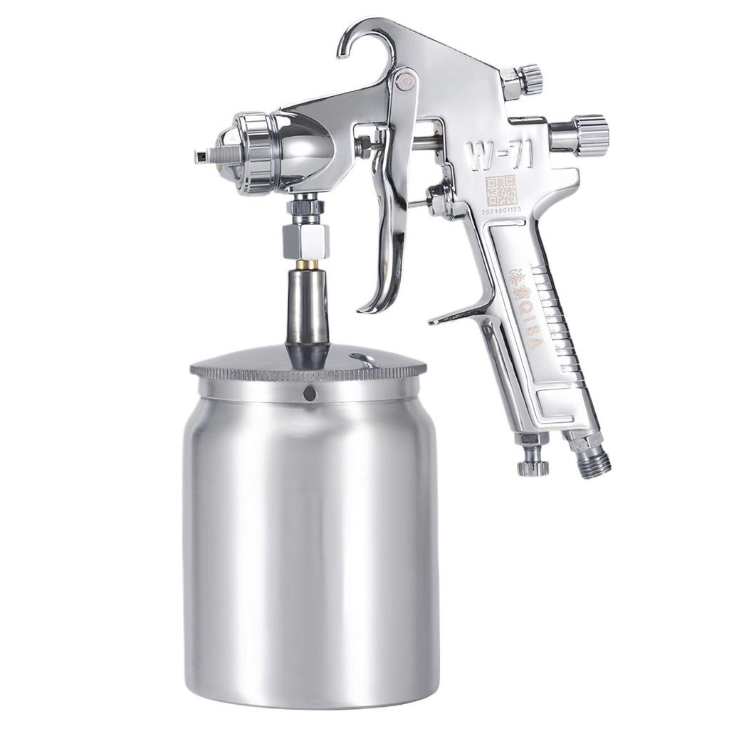 W101 Pneumatic Paint Spray Gun with High Atomization for Furniture, Upper & Lower Pot, New Model W71/W77