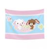 Sanrio Sugarbunnies Anime Printed Large Tapestry Wall Hanging Hippie Wallpaper Kawaii Cartoon Decoration Living Room Bedroom Hom