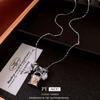 Cross Zircon Adjustable Pendant Necklace Design Sense Niche Retro Style Sweater Chain Temperament Necklace Women