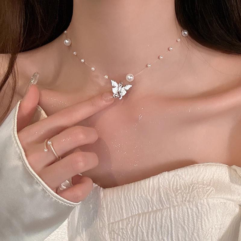 Spicy Girl Tassel Pearl Necklace: Elegant, Versatile Clavicle Jewelry for Women