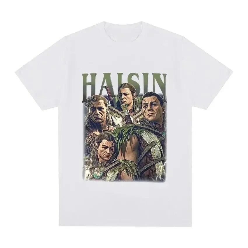 Retro Astarion Halsin Baldurs Gate 3 Unisex Women Print Tee Cotton T Shirt Short Sleeve Tshirt Fashion Oversized T-shirts Clothes