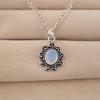 Milky Opal Gemstone 925 Sterling Silver Jewelry Handmade Pendant 1.37" For Women CP-40-15