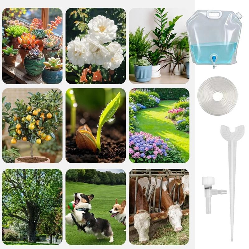 Big Size 10L Plant Water Bag With Regulator For Efficient Garden Moisturizing
