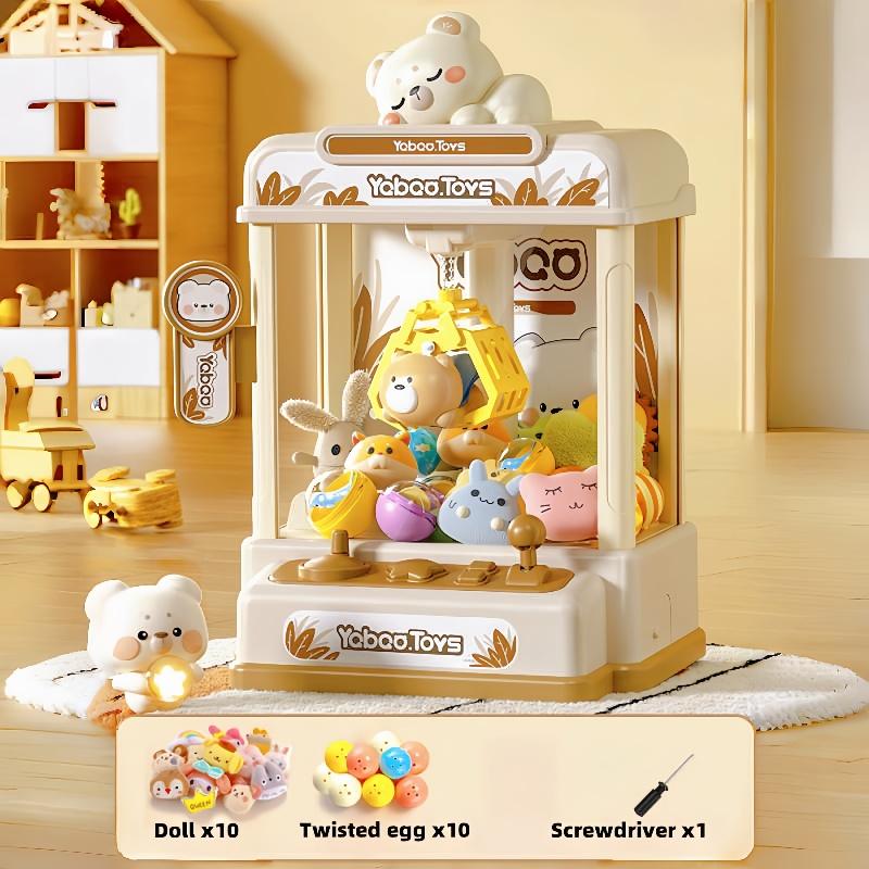 

Детский торговый автомат с клешней, аркадная игра, игрушки, девочки, со звуком и светом, игра понарошку, комнатный, клешня, кукла, пазл, подарки для вечеринки светло-желтого