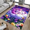 1PC Unicorn Flowers Extra Large Non-Slip Floor Carpet, Office, Family, Bedroom, Studio Large Area Rug,Longlasting Material-J0405