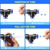 Pneumatic Fast-Connect 6mm Air Hose Connector Kit (40pcs) - PU, PY, PE, PL
