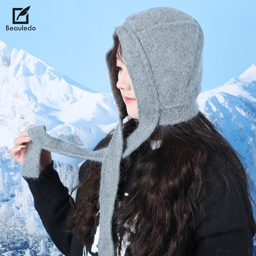 Snowy Atmosphere Knitted Raffa Hat Winter Ear Protection Cute Pullover Hat Versatile Warm Hat