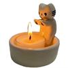 Candle Holder 1PCS Cartoon Kitten Candle Holder Valentine's Day Candle Holder Ornament Resin Home Dining Table Atmosphere