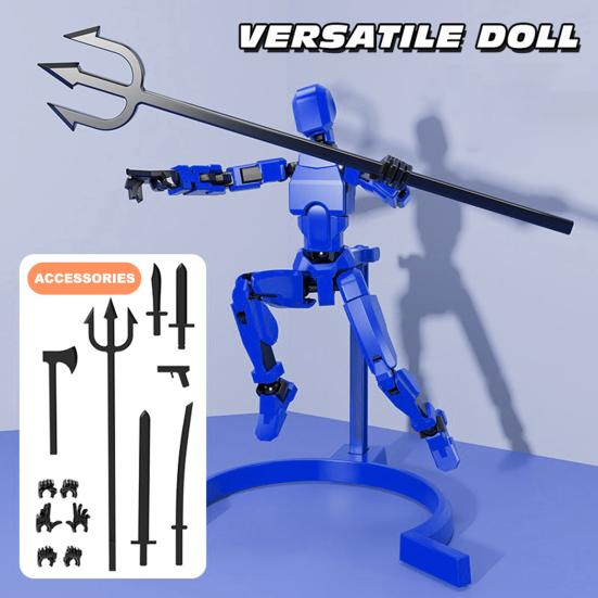 3D-Magnet-Actionfiguren-Set mit beweglichen Gelenken, 3D-gedrucktes DIY-Montage-Dummy-Spielzeug, Ganzkörper-Aktivitätsroboter, Action-Gaming-Figuren