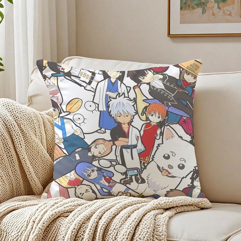 Anime Parody GGintama Cushion Cover Pillowcase Antidustmite living Room Sofa Decor Cushion Room