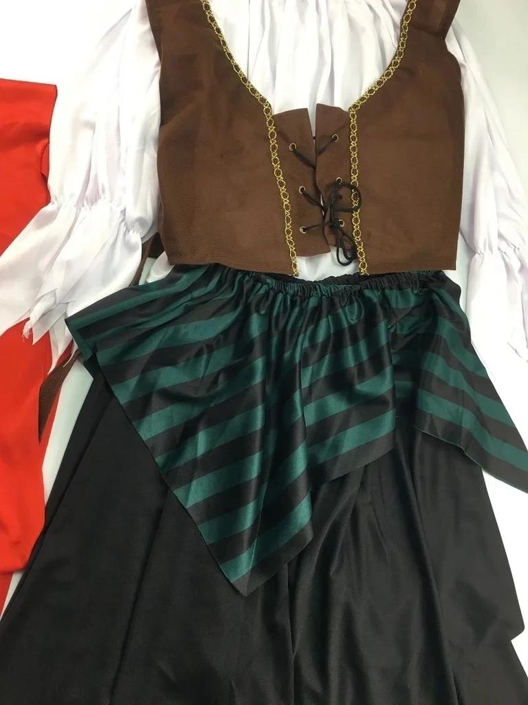 Kadınlar Erkekler Yetişkin Cadılar Bayramı Erkek Kaptan Jack Sparrow Kostümü Karayip Korsanları Cosplay Kıyafet Seti için Korsan Kostümleri